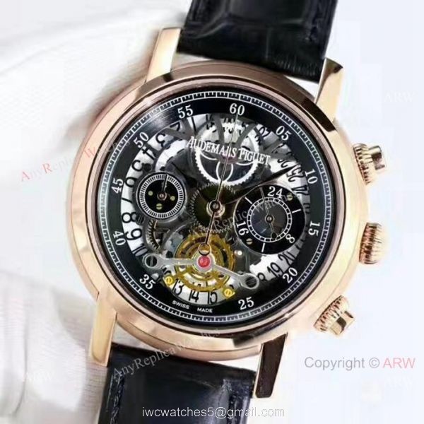 Copy Audemars Piguet Jules Audemars Watches Rose Gold Skeleton Dial 2