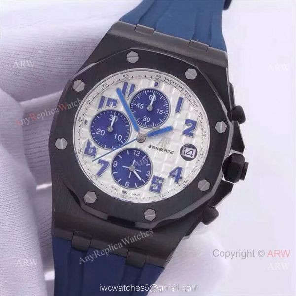 Copy Royal Oak Offshore Audemars Piguet Watch Blue Rubber Strap 2