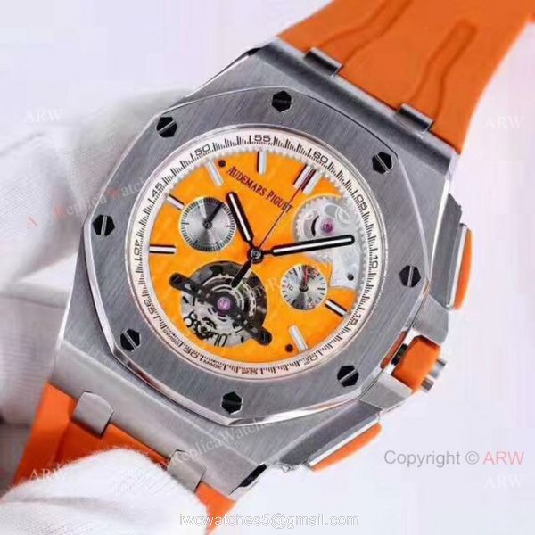 NEW Replica Audemars Piguet Royal Oak Offshore Watches SS Yellow Dial 2