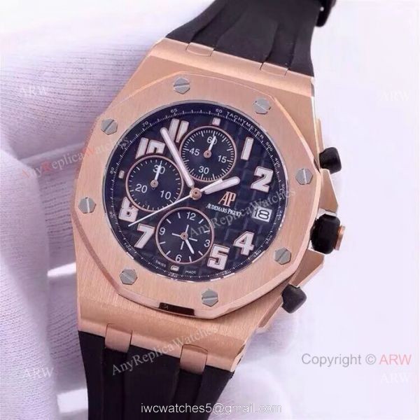 Replica Audemars Piguet All Black Watches Royal Oak Offshore Chronograph 2