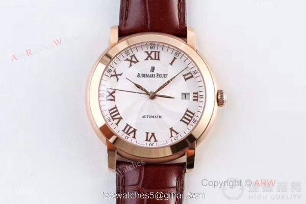 Swiss Grade Audemars Piguet Jules Audemars 3120 Watches Rose Gold Roman Dial 2