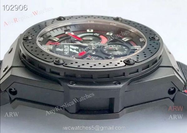 Swiss 7750 Replica Hublot F1 Replica King Power Black Case Watch Sapphire Crystal 2