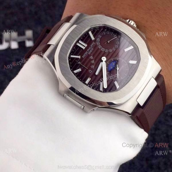 Best Quality Patek Philippe Nautilus Power Reserve Watches SS Blue Dial 2
