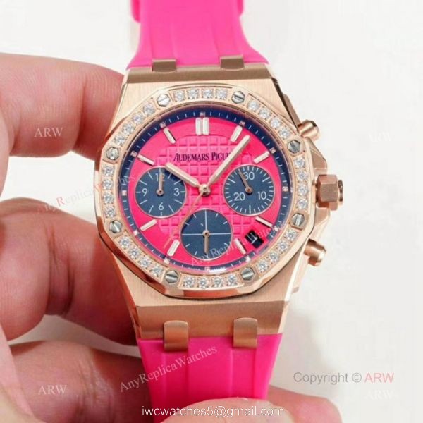 Copy Audemars Piguet Royal Oak Offshore Lady Watches Rose Gold Diamond 2