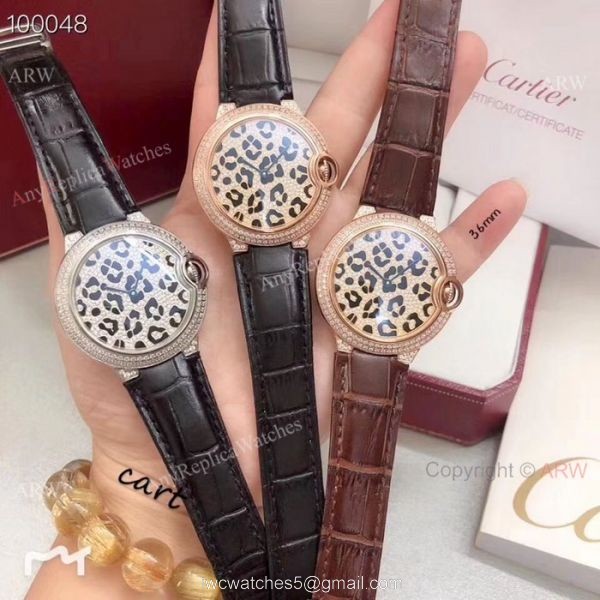 Fake Cartier Ballon Bleu de Leopard Watches Quartz Movement 2