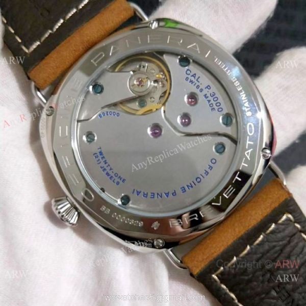 New Copy Panerai Radiomir BREVETTATO Watch SS Brown Markers 2