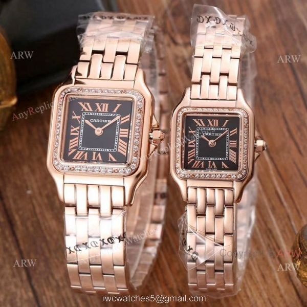 Fake Cartier Panthere Limited Edition Watches All Rose Gold Roman Dial 2
