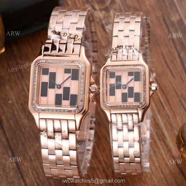 New Fake Cartier Panthere Limited Edition Watches Two Tone Rose Gold 2