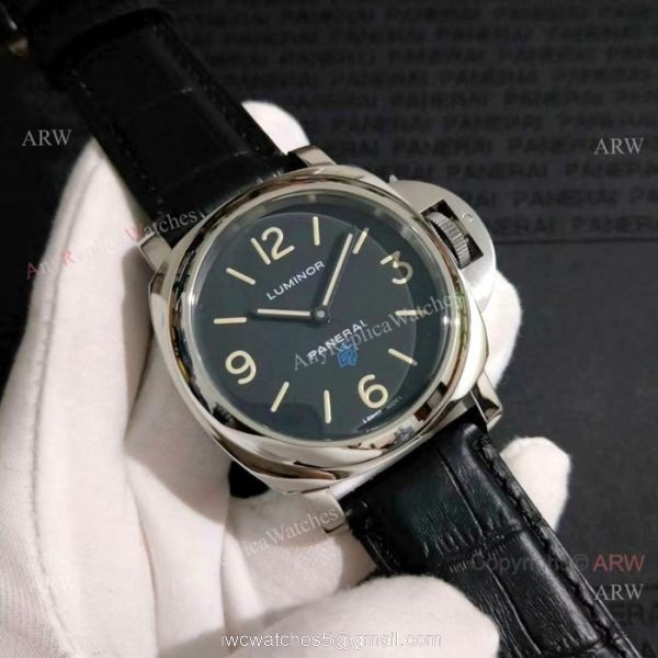 Low Price Panerai Luminor SS Black Dial Knock Off Watches from China 2