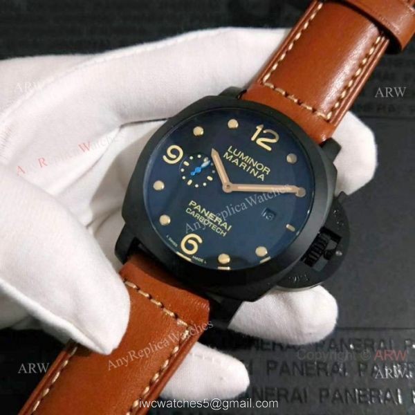 New Luminor Marina Panerai Black PVD Watch PAM00661 2