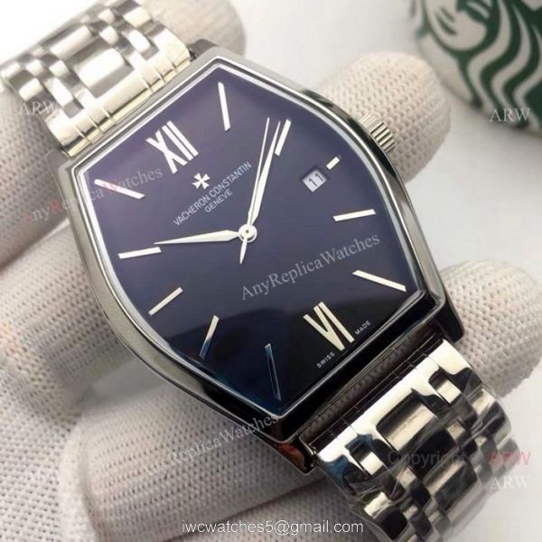 New Style Vacheron Constantin Geneve Fake Stainless steel White Dial Watches 2