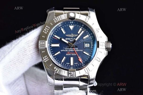 Copy Breitling Avenger II GMT Swiss 2836 Watch Stainless Steel White Dial 2