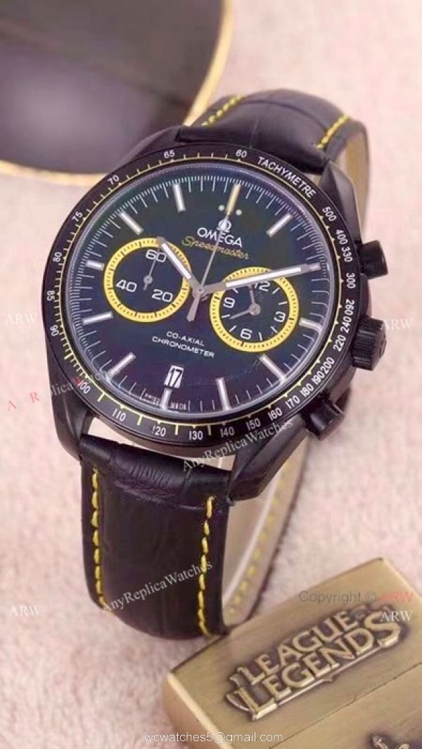 Omega Dark Side Of The Moon Copy Watches Orange Sub-dials 2