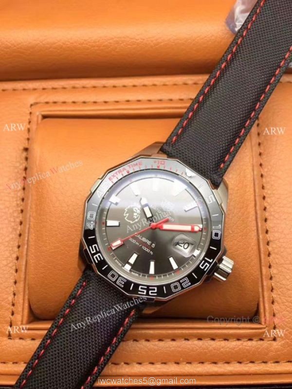AAA Quality TAG Heuer Match Timer Watches Silver Face Black Leather 2