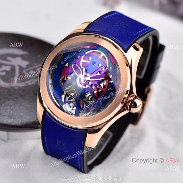 Corum Skeleton Bubble Watch Replica Rose Gold Corum Bubble Squelette Wrist 2