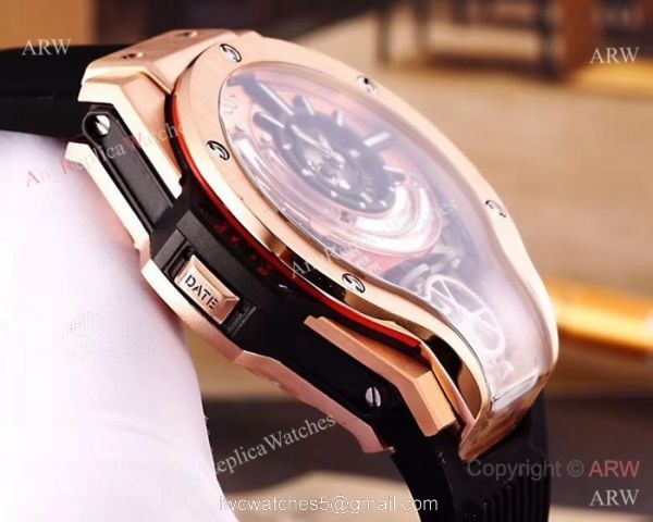 Swiss quality Copy Hublot MP-09 Tourbillon Bi-Axis Rose Gold Watch 2
