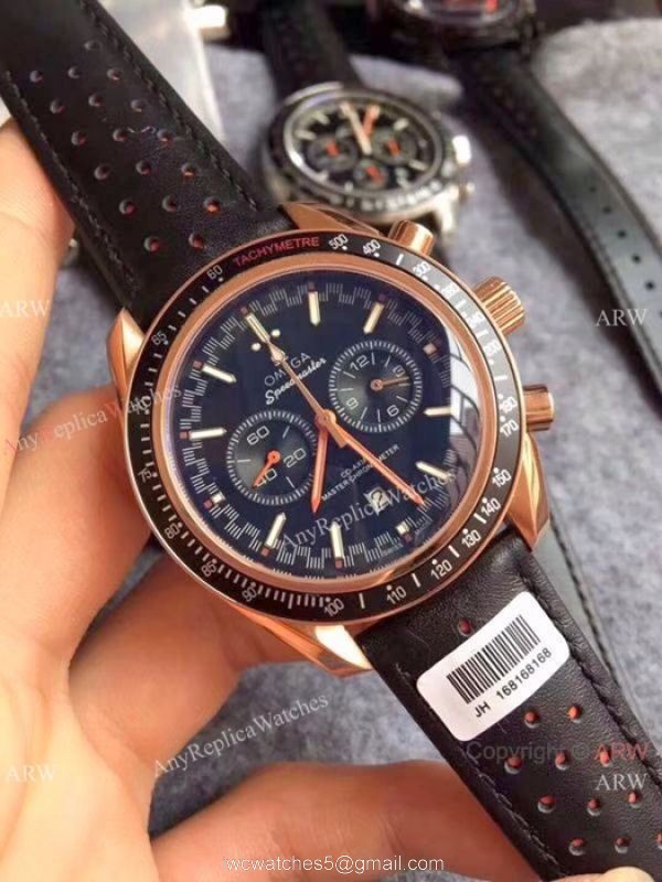 AAA Quality Omega Dark Side Of The Moon Copy Watches Rose Gold Black Dial 2