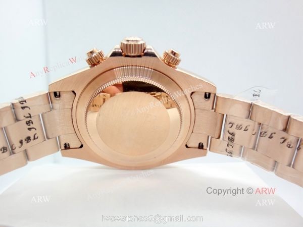 Fake Rolex with Diamond Bezel Daytona Rose Gold Diamond Face Watch 2