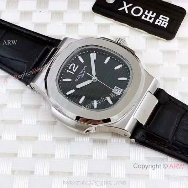 Copy Patek Philippe Automatic Nautilus Wristwatch SS Gray Dial 2