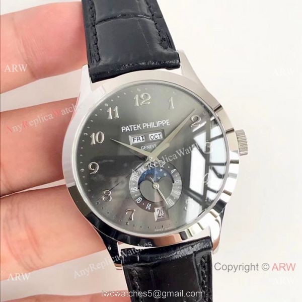 Swiss Grade One Patek Philippe Moonphase Replica Watch Ref.5396 Gray Rhodium Annual Calendar Face 2