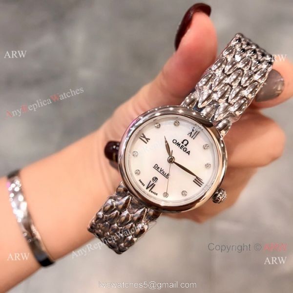 Replica Omega De Ville Dewdrop ladies Watch Stainless Steel 2