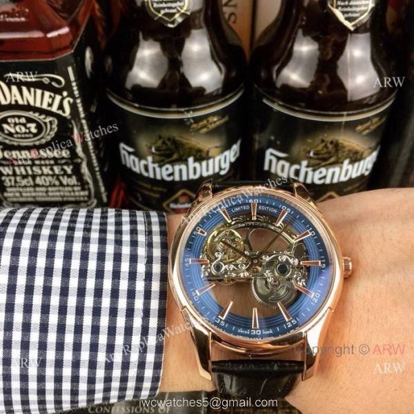 Best Replica Omega Rose Gold Hollow Dial Watches 2