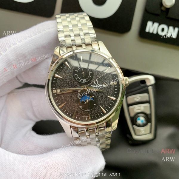 High Quality Omega Moon phase 43mm watch Gray Dial Fully Automatic Movement 2