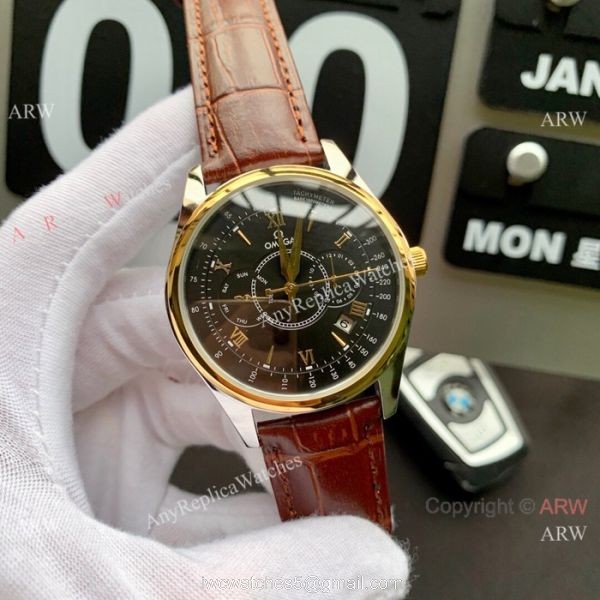 New Copy Omega Complications Automatic Mens Watch 2-Tone Silver Dial 2