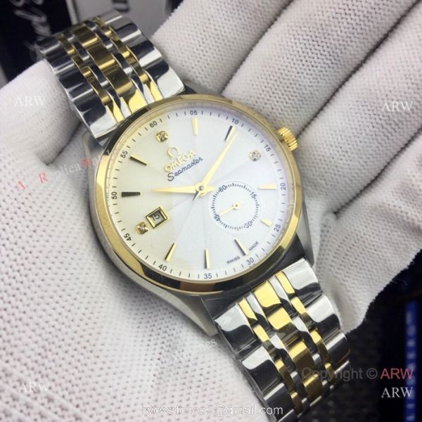 New Copy Omega seamaster Automatic watches Two Tone Black 2