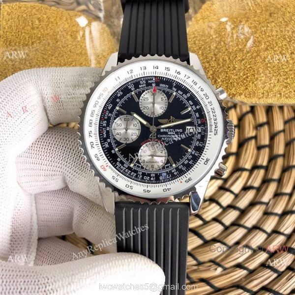 Breitling Navitimer Rubber Strap Edition Speciale Replica Watches White Face 2