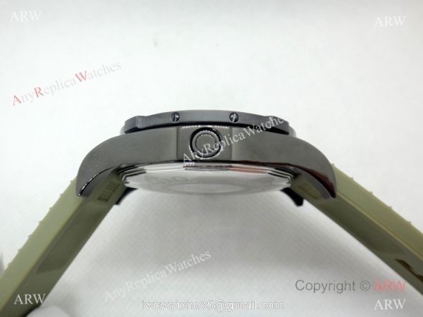 Fake Breitling Colt Skyracer Black Case Green Rubber Band Watch 2