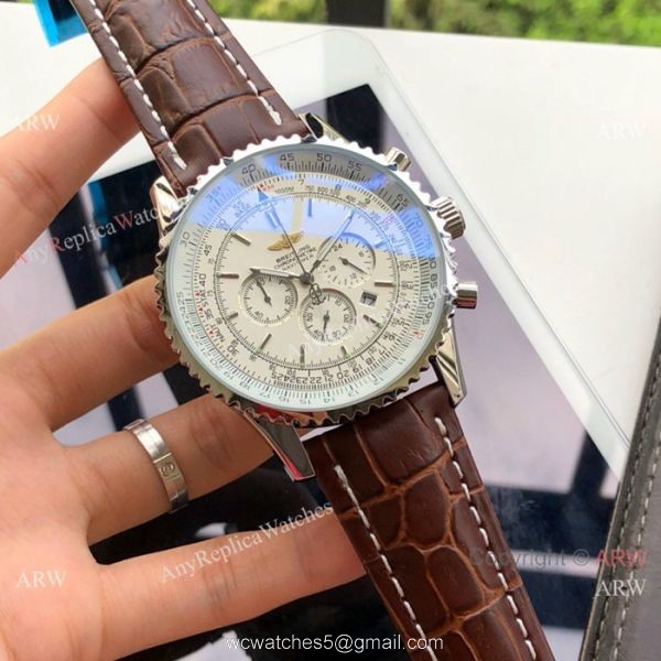 Copy Breitling Navitimer Chronometre Japanese Watch SS Brown Dial 2