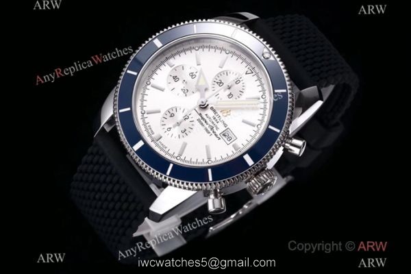 Swiss Breitling Superocean Heritage Asia 7750 Watch Blue Ceramic bezel 2
