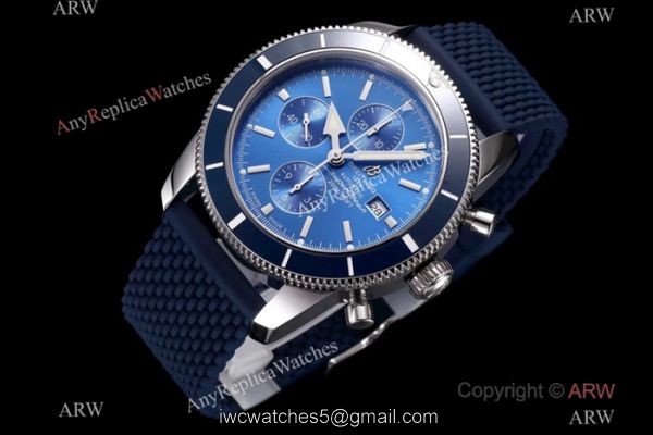 Swiss Replica Breitling Superocean Heritage Blue Watch 7750 Movement 2