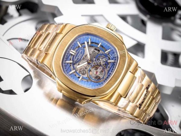 Clone Patek Philippe Skeleton Watches Two Tone Rose Gold 40mm 2