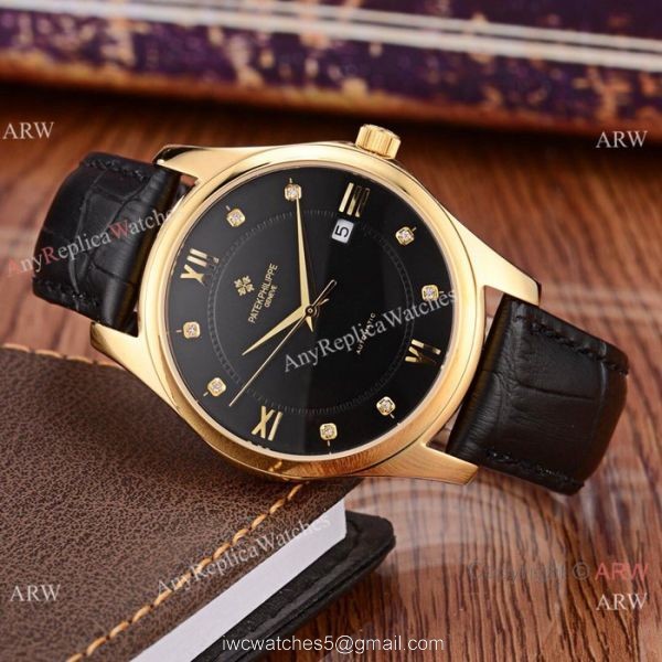 Copy Patek Philippe Calatrava White Face Rose Gold Men Watch Low Price 2