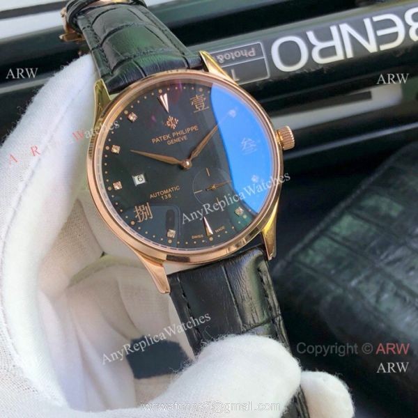 Patek Philippe Calatrava Replica Watches Gold Case 42mm 2