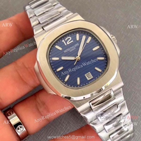 New Replica Patek Philippe Nautilus Mens Watch Stainless Steel Brown Dial 2
