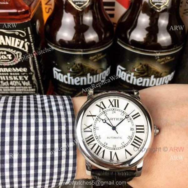 New Replica Cartier Ronde Solo Watches Rose Gold Automatic Movement 2