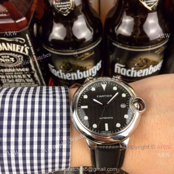 Replica Cartier Ballon Bleu de Black PVD watches New Model 2