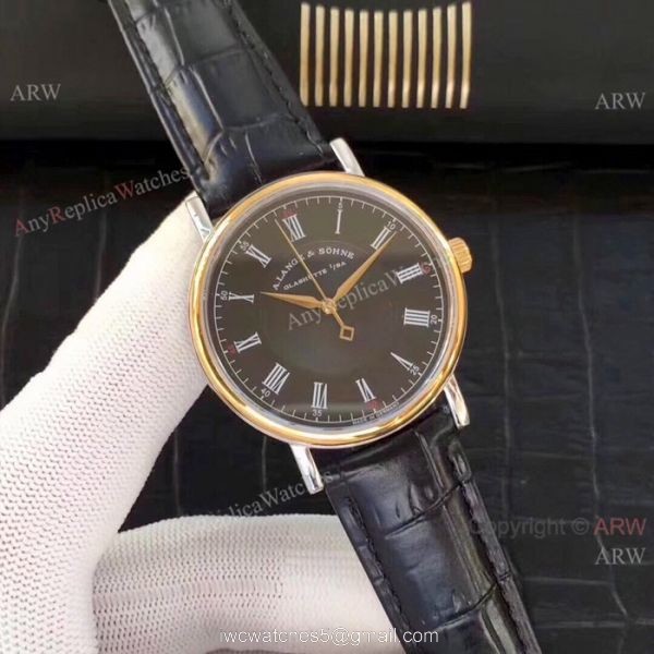 Copy A.Lange Sohne Black Dial Men Watches Swiss Quality 2