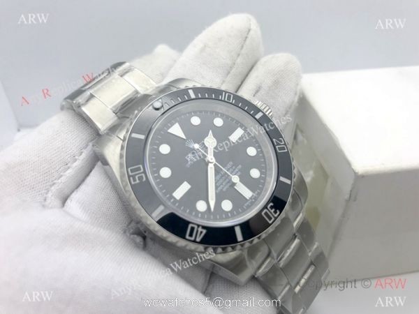 NEW UPGRADED Rolex Submariner NO DATE watch Stainless Steel Black Face 2