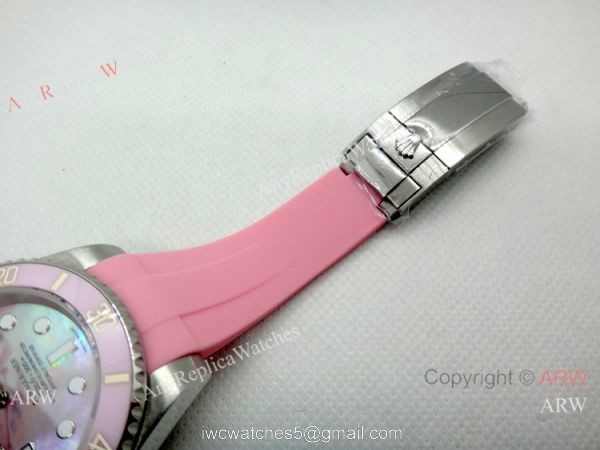 High Quality Pink Rolex Submariner Replica Watch 40mm Pink MOP dial 2
