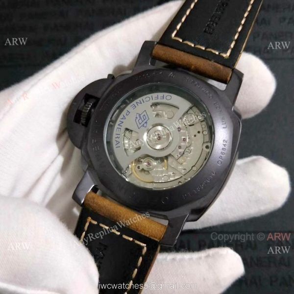 Fake Luminor Panerai GMT Ceramica Black Steel watch PAM0441 2