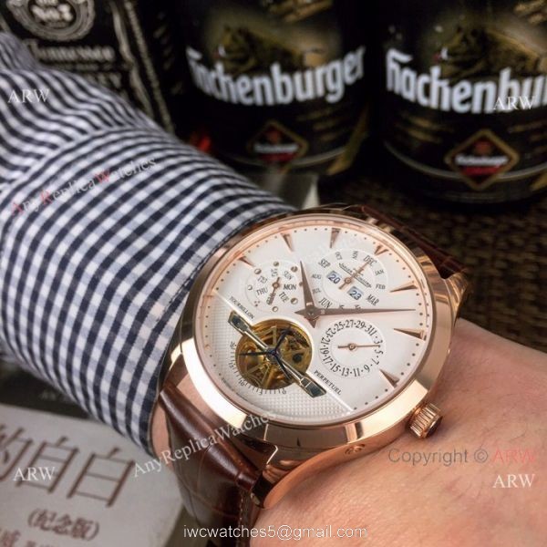Copy Jaeger-leCoultre Master Grande Tradition Tourbillon Watch Rose Gold 2