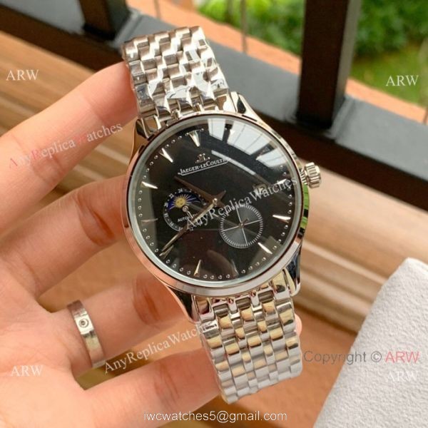 New Copy Jaeger leCoultre Moonphase Watch Two Tone Rose Gold Watch Band 2