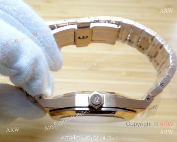 JF Fake Audemars Piguet Royal Oak Rose Gold Skeleton Watch 2