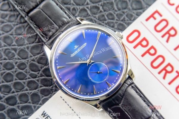 Swiss Grade One Jaeger-LeCoultre Master ULTRA THIN Blue Dial Watch 2