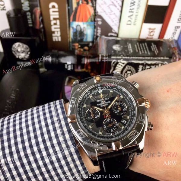 Replica Breitling Chronomat 01 Two Tone Rose Gold Watch 2