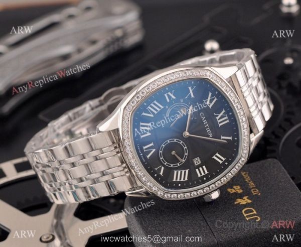 New Copy Cartier Drive de Moonphase Watch White Dial Black Leather Band 2